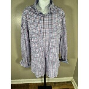 Tailorbyrd Long Sleeve Plaid Button Up Shirt Brick Red Men's Size XL